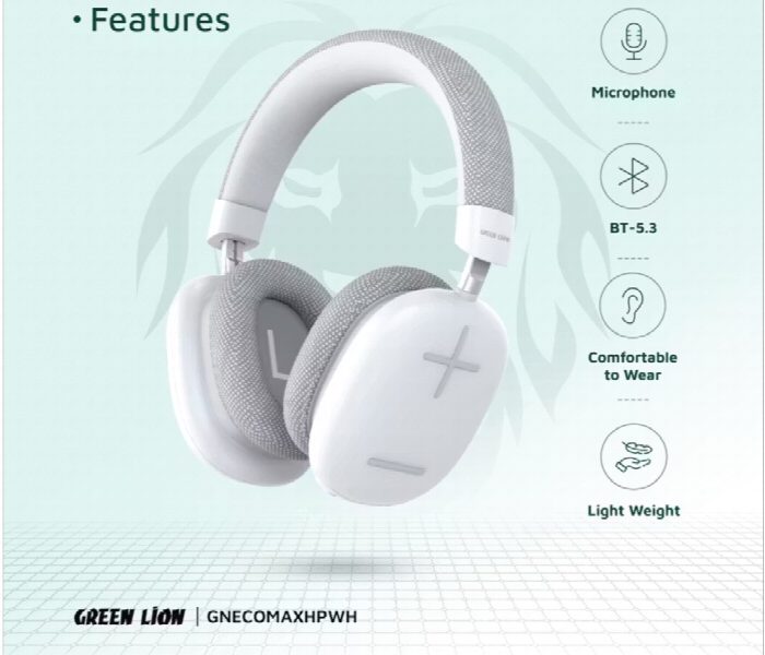 Green Lion Echo Max Headphone  White - Zoom Image 2