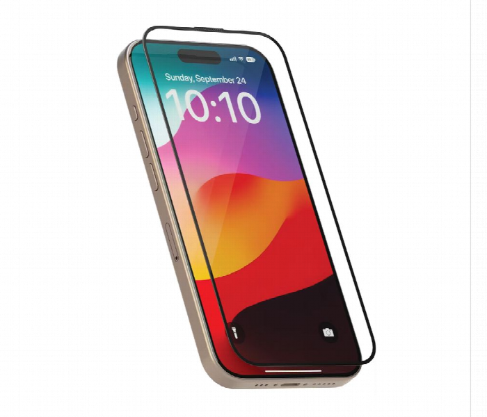 Levelo Full Screen Anti Static Twice Tempered Glass For Iphone 15 Black - Zoom Image 1
