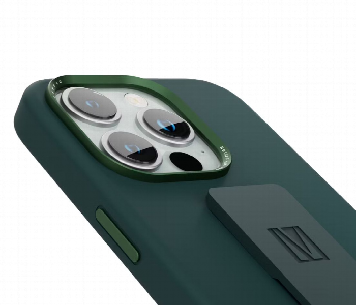 Levelo Morphix Silicone Grip Case For Iphone 15 Pro Green - Zoom Image 2