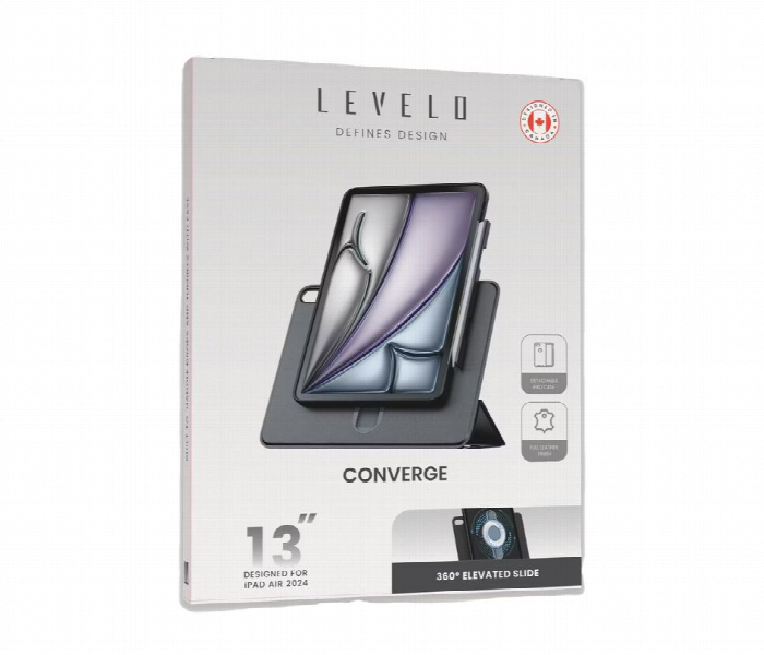 Levelo Converge Detachable Case For Ipad Air 13 Inch  2024 Black - Zoom Image 3