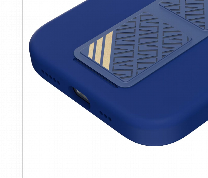Levelo Morphix Leather Grip Case For Iphone 15 Pro Deep Blue - Zoom Image 2