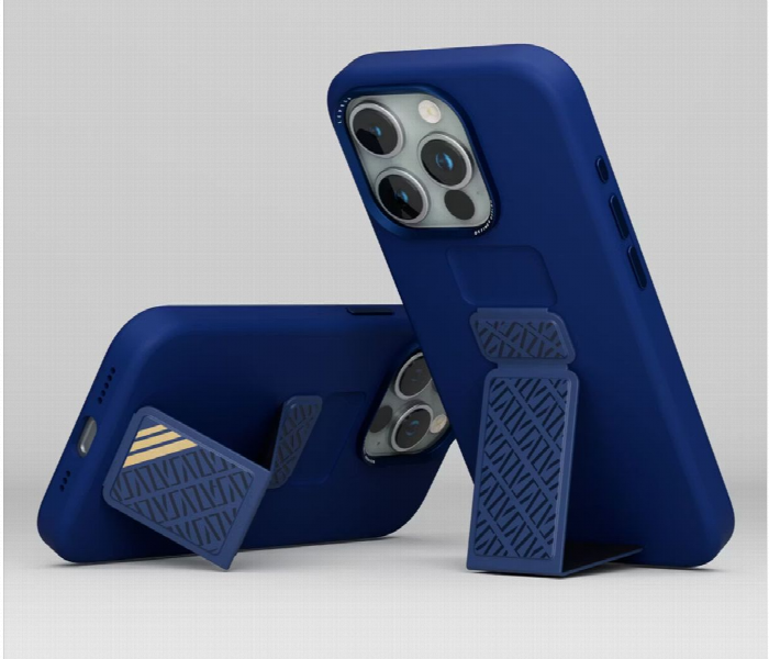 Levelo Morphix Leather Grip Case For Iphone 15 Pro Deep Blue - Zoom Image 4