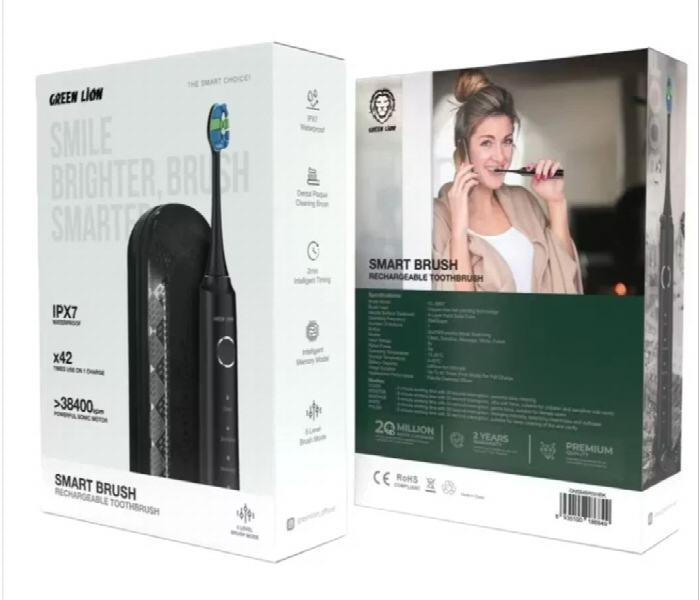 Green Lion Smart Brush Rechargeable Toothbrush Black - Zoom Image 4
