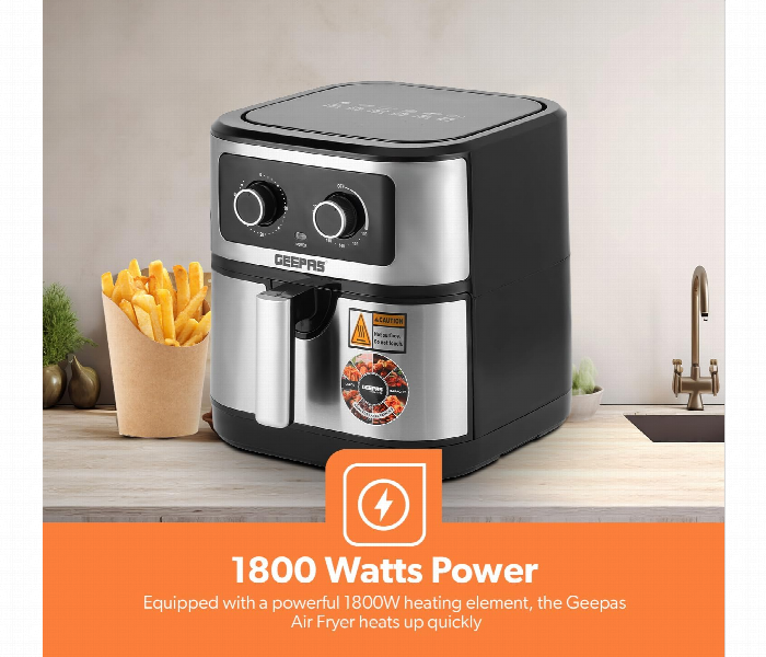 Geepas Gaf37506 7L Vortex Air Fryer 1800W Non Stick With Led Touchscreen - Zoom Image 7