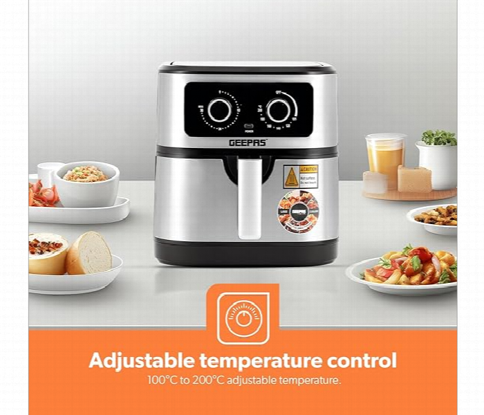 Geepas Gaf37506 7L Vortex Air Fryer 1800W Non Stick With Led Touchscreen - Zoom Image 5