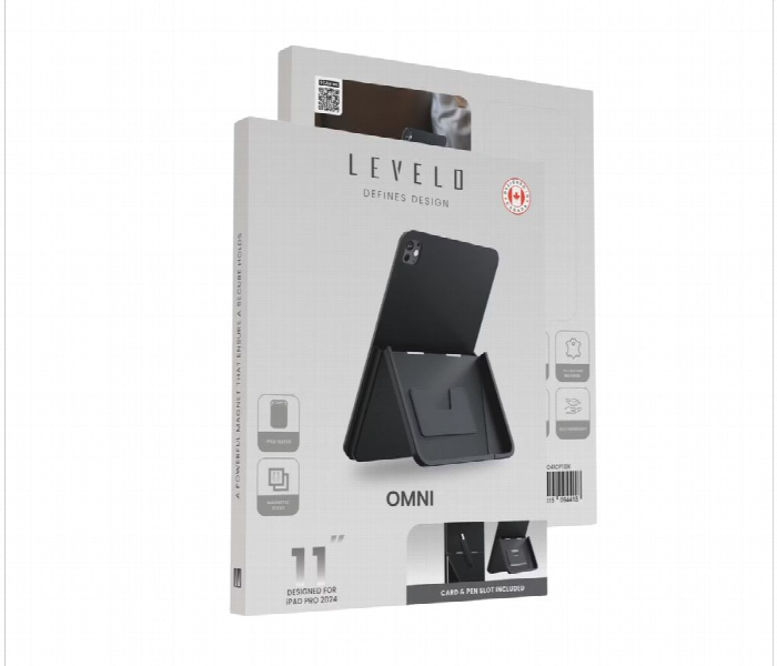 Levelo Omni 4 In 1 Case With Built In Hand Grip For Ipad Pro 11 Inch 2024 Black - Zoom Image 3