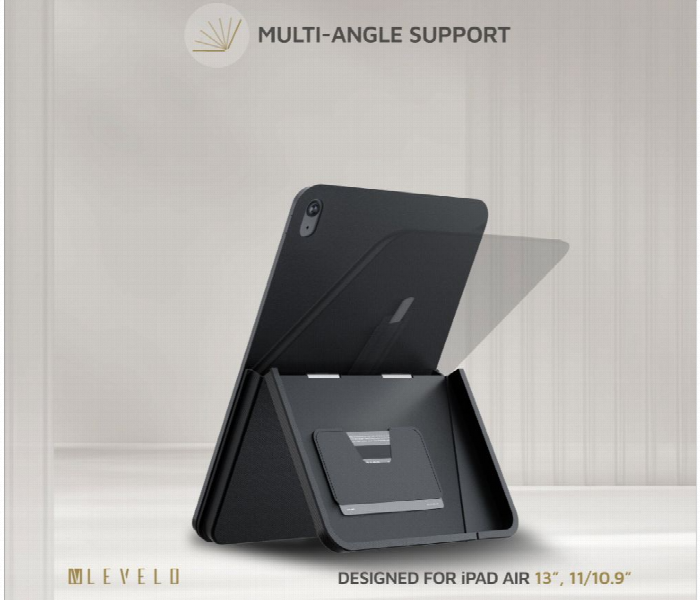 Levelo Omni 4 In 1 Case With Built In Hand Grip For Ipad Air 11 Inch Or 10.9 Inch 2024 2022 Black - Zoom Image 4