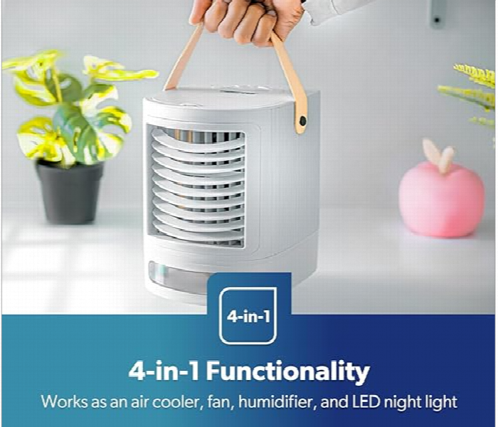 Geepas Gac16018Uk Mini Portable Usb Air Cooler 700Ml With 7 Led Lights And Humidifier Fan - Zoom Image 6