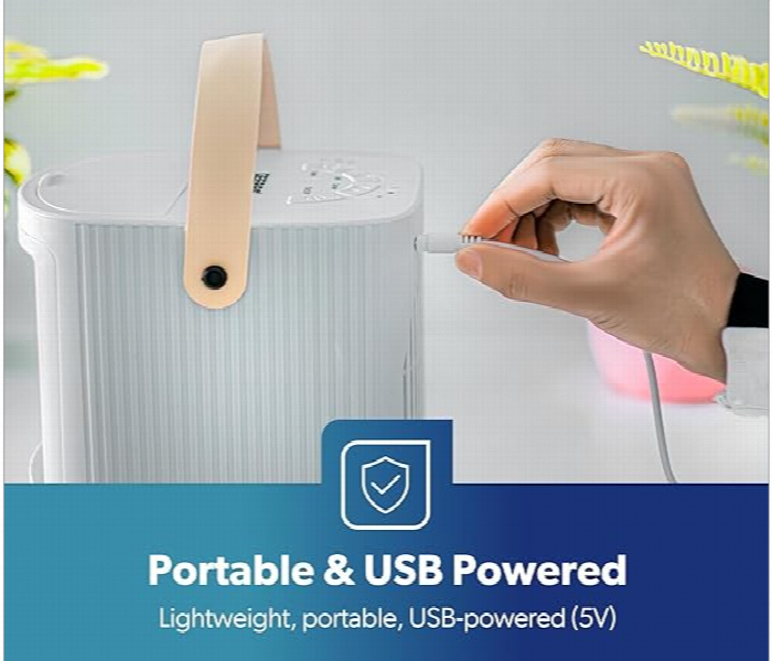 Geepas Gac16018Uk Mini Portable Usb Air Cooler 700Ml With 7 Led Lights And Humidifier Fan - Zoom Image 4