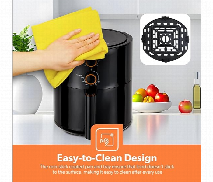 Geepas Gaf37513 Air Fryer 4L Non Stick Coating Pot With Vortex Frying Technology - Zoom Image 6