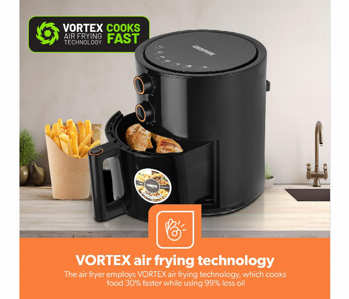 Geepas Gaf37513 Air Fryer 4L Non Stick Coating Pot With Vortex Frying Technology - Zoom Image 7