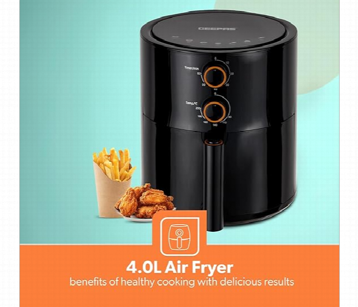 Geepas Gaf37513 Air Fryer 4L Non Stick Coating Pot With Vortex Frying Technology - Zoom Image 3