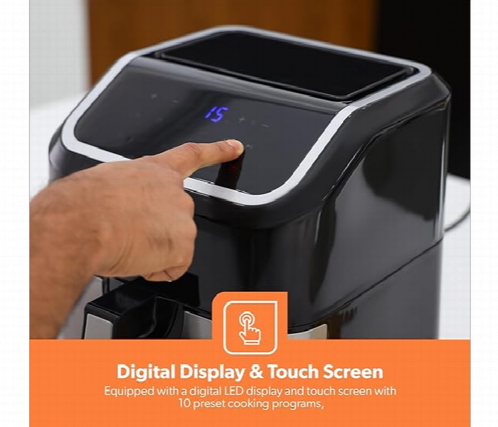 Geepas Gaf37527 5L Digital Convection Air Fryer With Vortex 10 In 1 And Led Touchscreen - Zoom Image 5