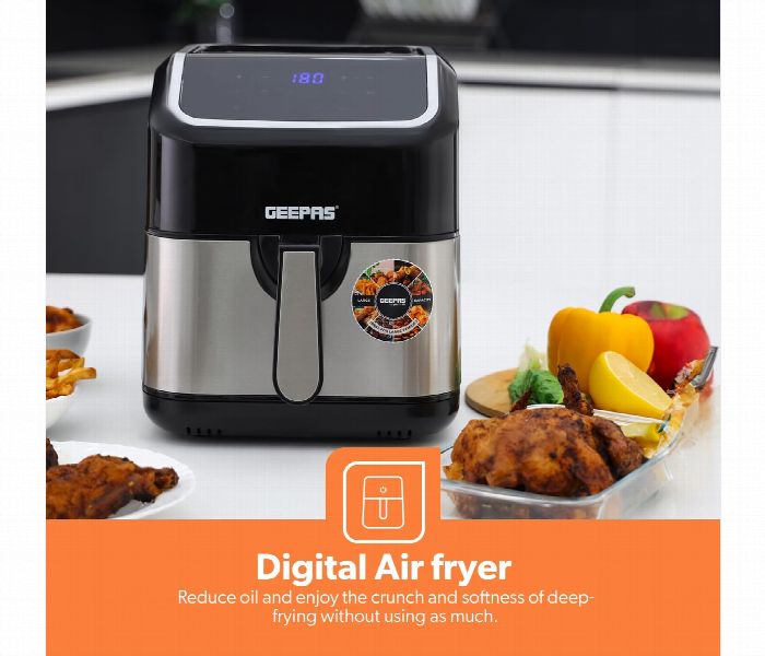 Geepas Gaf37527 5L Digital Convection Air Fryer With Vortex 10 In 1 And Led Touchscreen - Zoom Image 6