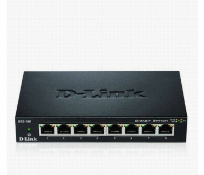 D Link 8 Port 10 1000 Mbps Switch - Zoom Image