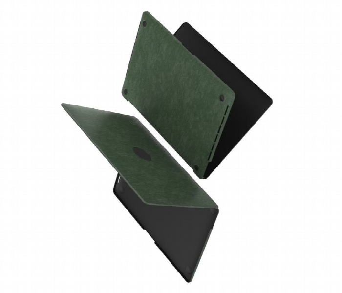 Levelo Gevena Leather Macbook Pro 16 Inch Cover Dark Green - Zoom Image 2