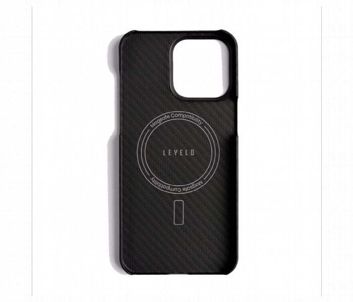 Levelo Sergei 1500D Aramid Fiber Case For Iphone 15 Pro Black - Zoom Image 2