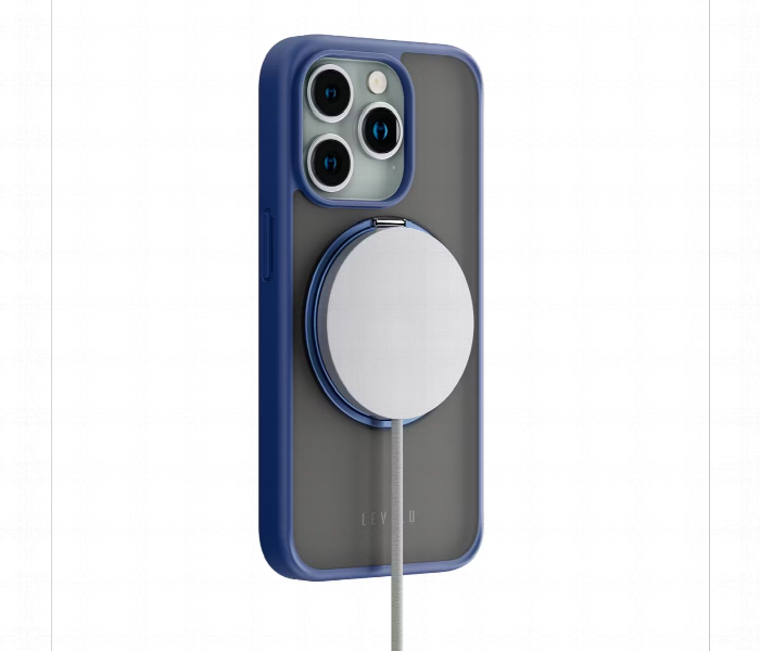 Levelo Magsafe Ringo Multi Functional Kickstand Case For Iphone 15 Pro Blue - Zoom Image 4