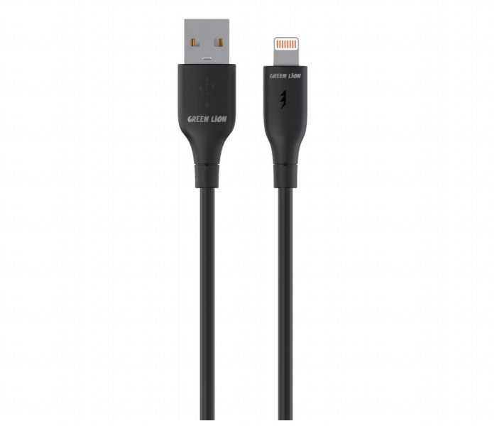 Green Lion Usb A To Lightning Pvc Cable 30 Cm  Black - Zoom Image 1