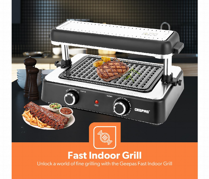 Geepas Gbg63060 Fast Indoor Grill Thermostat Control For Versatile Cooking - Zoom Image 2