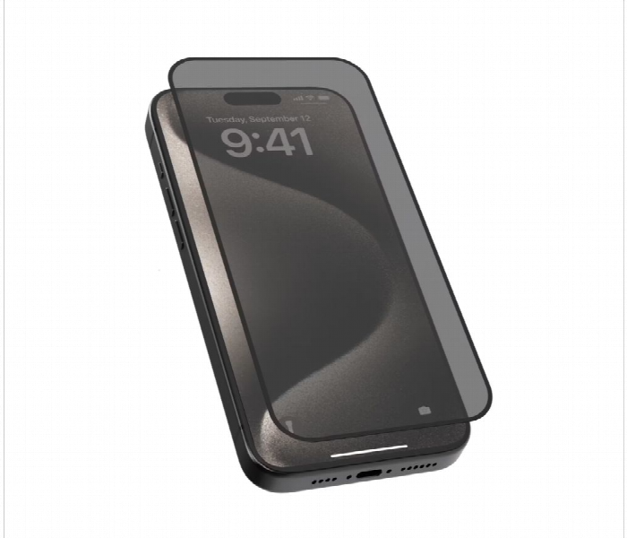 Levelo 2.5D Silk Print Silicone Edge Privacy Screen Protector For Iphone 16 Pro - Zoom Image 1
