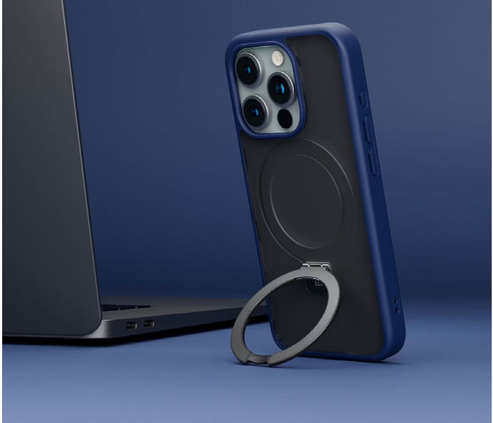 Levelo Verona Case For Iphone 15 Pro Max Deep Blue - Zoom Image 4