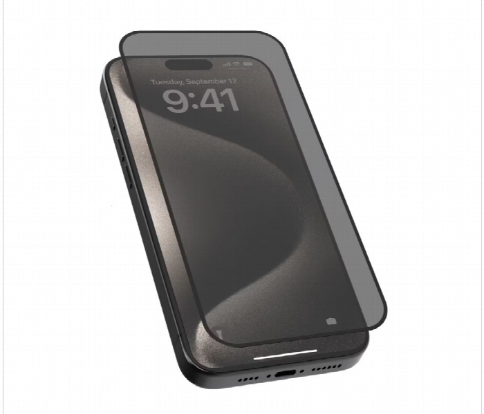 Levelo 2.5D Silk Print Silicone Edge Privacy Screen Protector For Iphone 16 Plus - Zoom Image 1