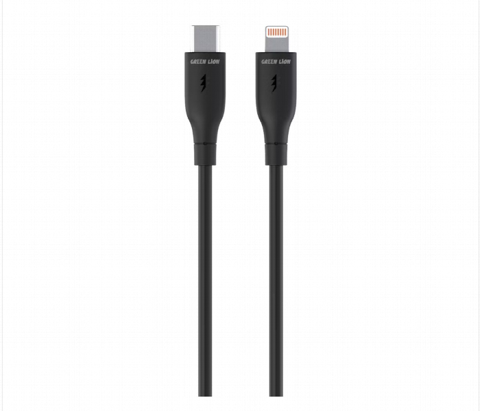 Green Lion Usb C To Lightning Pvc Cable 30 Cm Black - Zoom Image 1