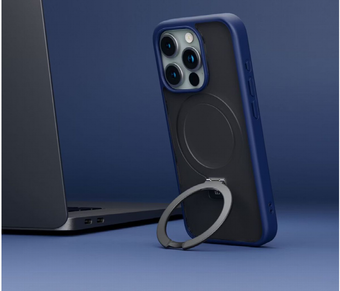 Levelo Verona Case For Iphone 15 Pro Deep Blue - Zoom Image 5