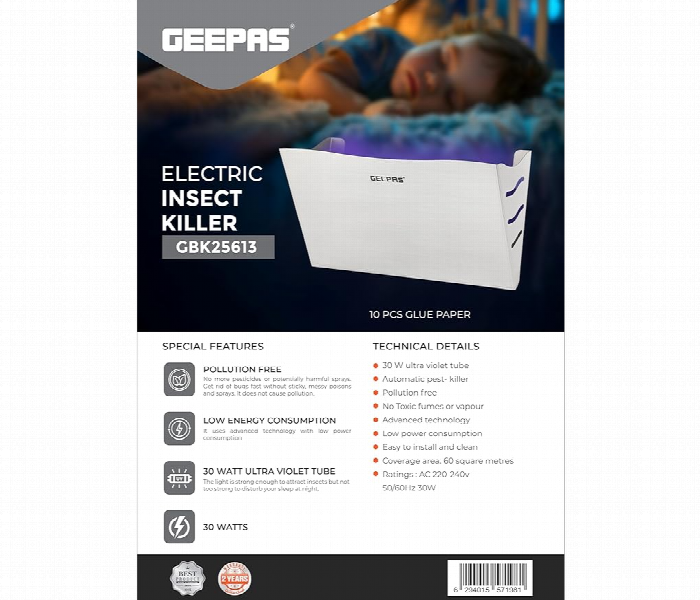 Geepas Gbk25613 Electric Insect Killer 30W Automatic Pest Killer With Advanced Technology - Zoom Image 5