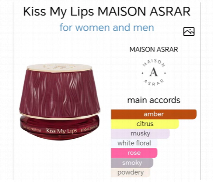 Maison Asrar Kiss My Lips  Edp 90Ml  Inspired By Mille Et Une Roses Lancome - Zoom Image 5