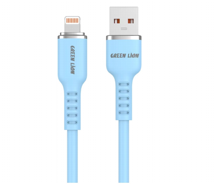 Green Lion Usb A To Lightning Silicone Cable Blue - Zoom Image 1