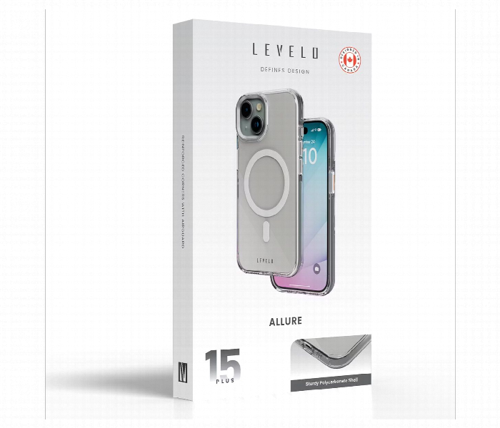 Levelo Allure Pc Hard Case For Iphone 15 Plus Clear - Zoom Image 3