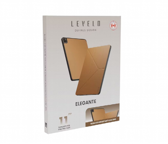 Levelo Elegante Hybrid Leather Ipad Pro 11 Inch  2024 Case  Brown - Zoom Image 4