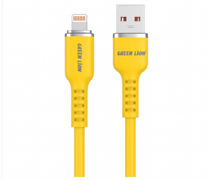 Green Lion Usb A To Lightning Silicone Cable Yellow - Zoom Image 1