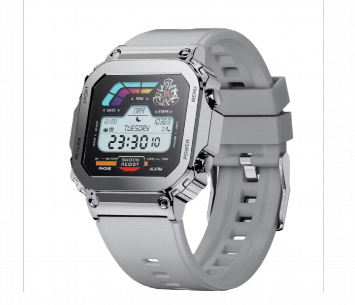 Porodo Nomad Smart Watch 1.54 Inch Screen  Silver - Zoom Image 2