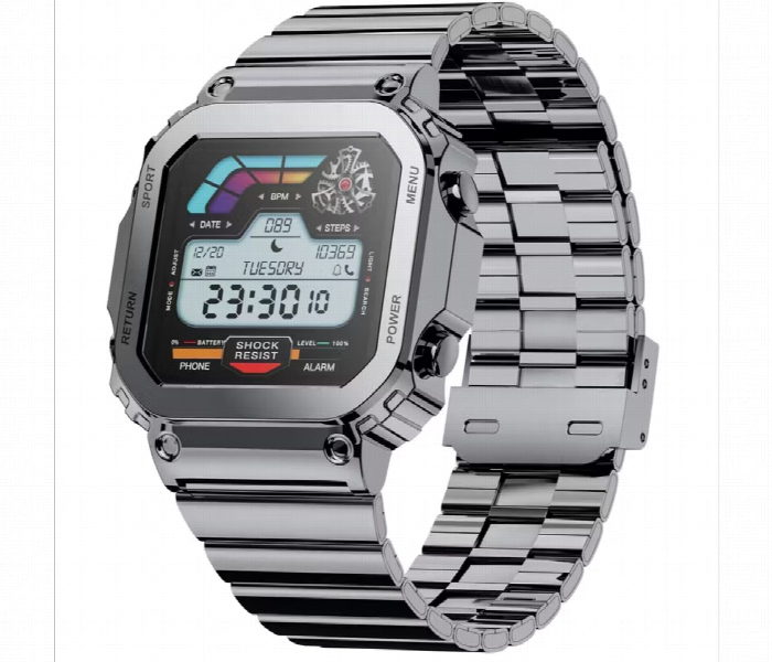 Porodo Nomad Smart Watch 1.54 Inch Screen  Silver - Zoom Image 1