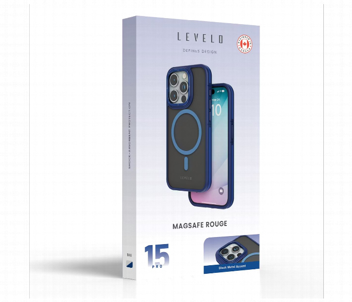 Levelo Rouge Case For Iphone 15 Pro Blue - Zoom Image 3