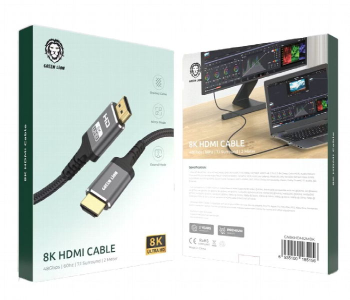 Green Lion 8K Hdmi To Hdmi 2M  Black - Zoom Image 3