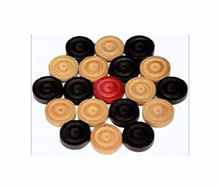 Oasis Wooden Carrom 24 Coins Set With Striker - Zoom Image