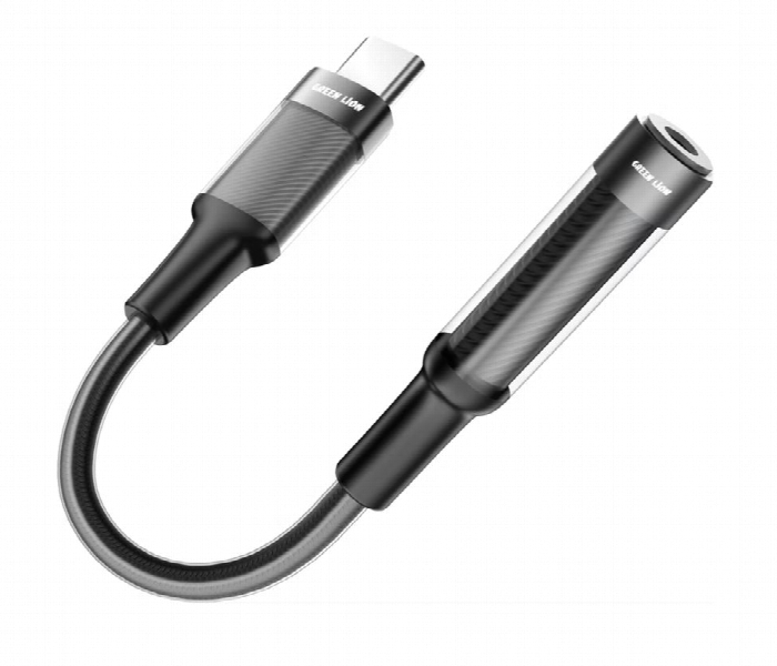 Green Lion Earphone Adapter Usb C To 3.5 Aux 12Cm  Black - Zoom Image 1