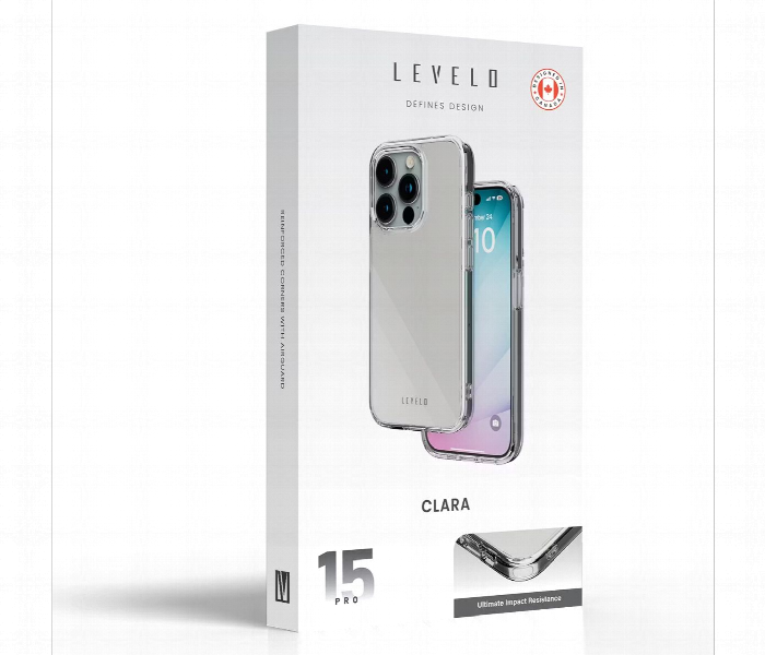 Levelo Clara Clear Case For Iphone 15 Pro Clear - Zoom Image 3
