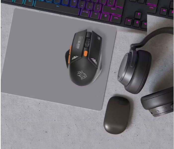 Porodo Gaming Wireless Mouse Dpi 1600 Black - Zoom Image 2