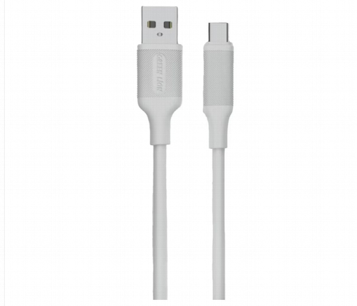 Green Lion Usb A To Usb C Pvc Cable 1M 2.4A White - Zoom Image 1