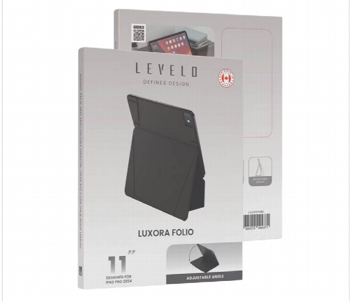 Levelo Luxora Folio Case For Ipad Pro 11 2024 Black - Zoom Image 4