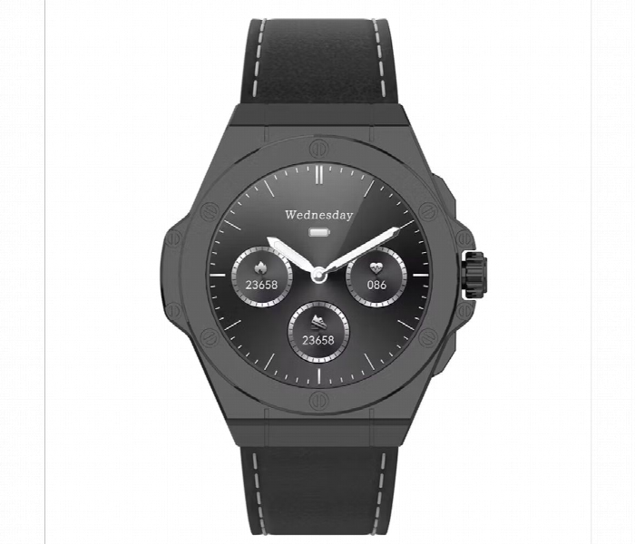 Levelo Oak Automatique Hybrid Smartwatch Black - Zoom Image 2