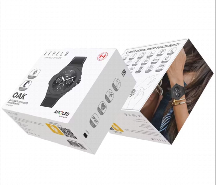 Levelo Oak Automatique Hybrid Smartwatch Black - Zoom Image 4