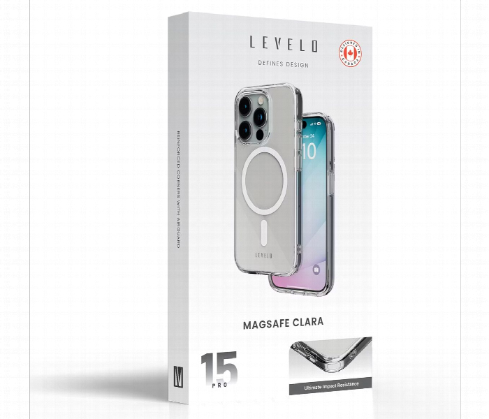 Levelo Magsafe Clara Clear Case For Iphone 15 Pro Clear - Zoom Image 4