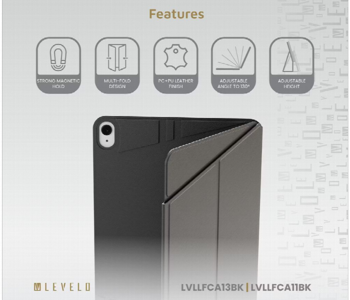 Levelo Luxora Folio Case For Ipad Air 13 Inch 2024 Black - Zoom Image 3