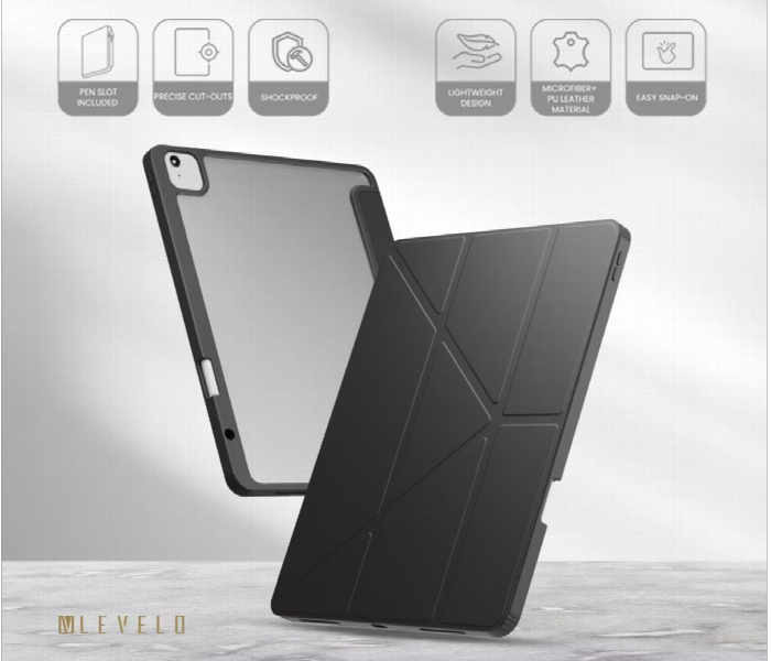 Levelo Conver Clear Back Hybrid Ipad Air 11Inch 2024 Case Black - Zoom Image 4